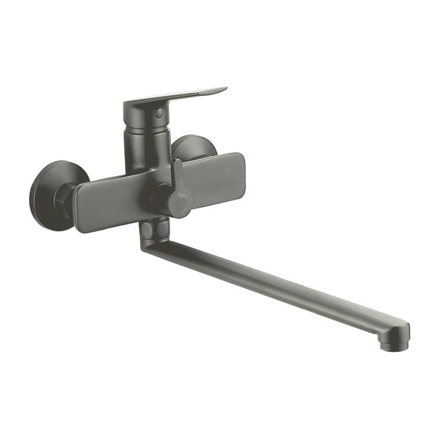 Смеситель универсальный AVRORA Grand AV3830 с поворотным изливом, цвет графит