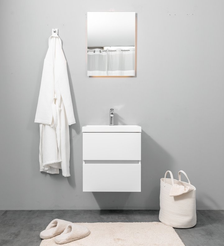 Bruno 50 комплект мебели, подвесной с ящиками МДФ (под Слим 50/Altais 35) цвет Белый Br-S-T50W