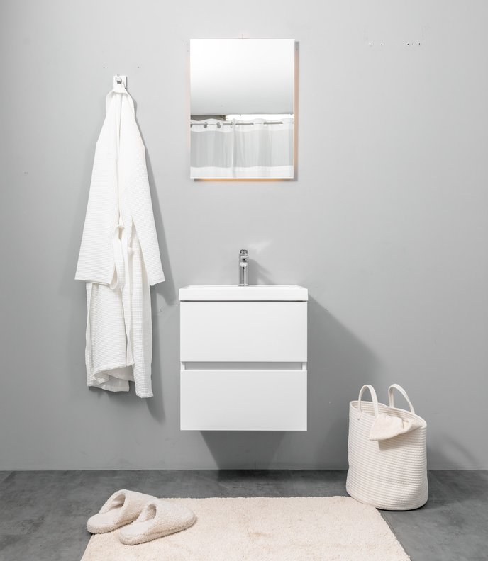 Bruno 50 комплект мебели, подвесной с ящиками МДФ (под Слим 50/Altais 35) цвет Белый Br-S-T50W