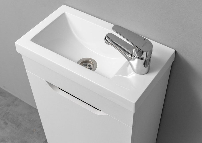 IZEO 40 комплект мебели подвесной (тумба + раковина+смеситель), цвет белый IZ-T40W2-K/S