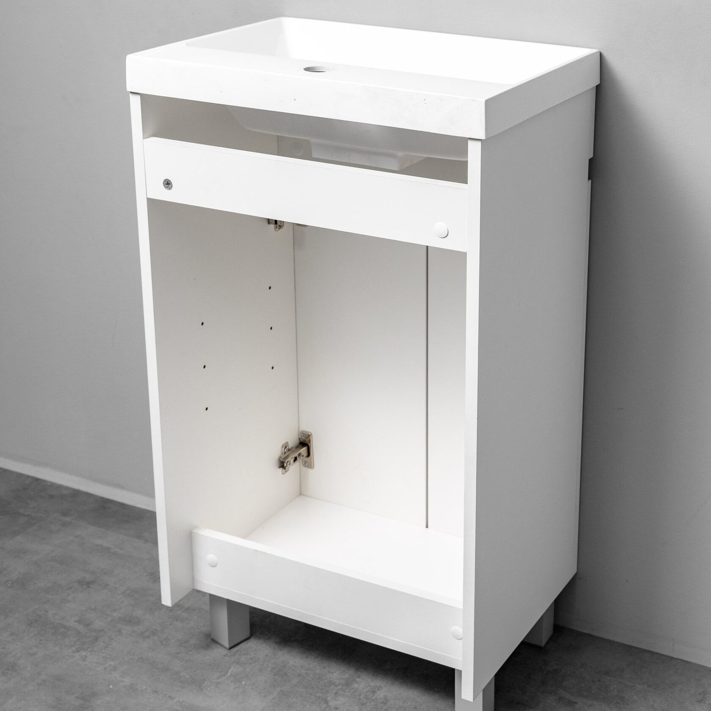 ИЗЕО 40 комплект мебели подвесной (тумба + раковина+смеситель), цвет белый IZ-T40W2-K/S