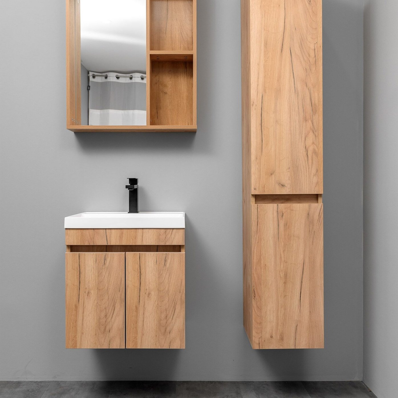 ИЗЕО 50 комплект мебели подвесной c дверцами (под Слим 50/Альтаис 35), Крафт Золотой IZ-S-T50K/PW2