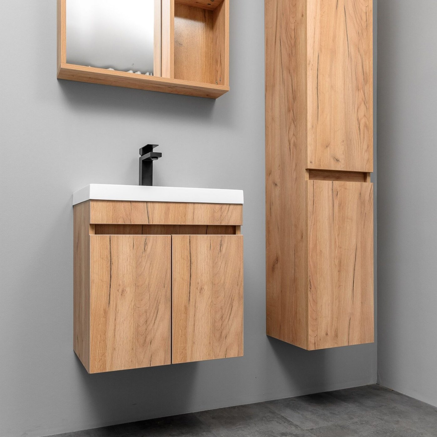 ИЗЕО 50 комплект мебели подвесной c дверцами (под Слим 50/Альтаис 35), Крафт Золотой IZ-S-T50K/PW2