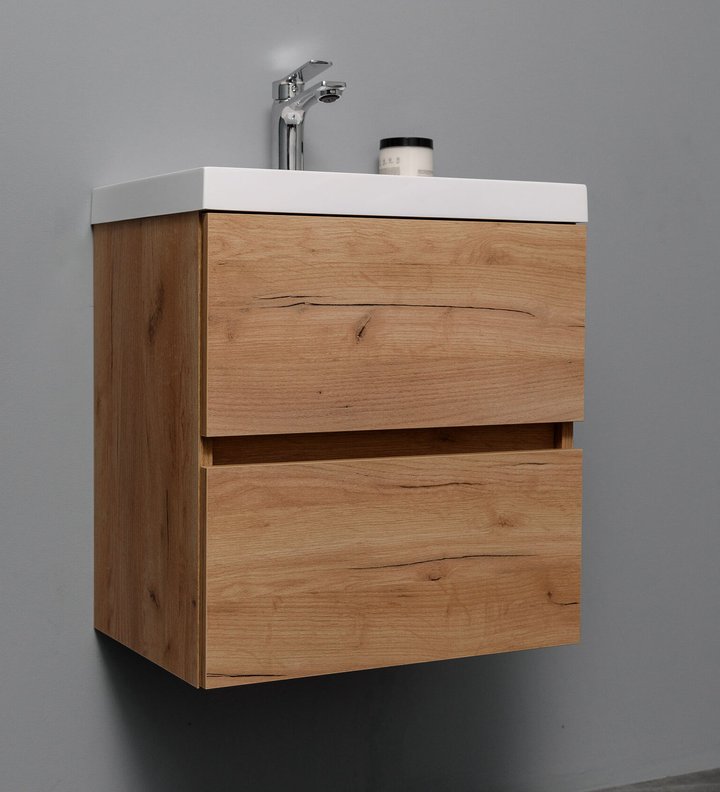 Bruno 50 комплект мебели, подвесной с ящиками (под Слим 50/Altais 35) цвет Дуб крафт Br-S-T50K/PW