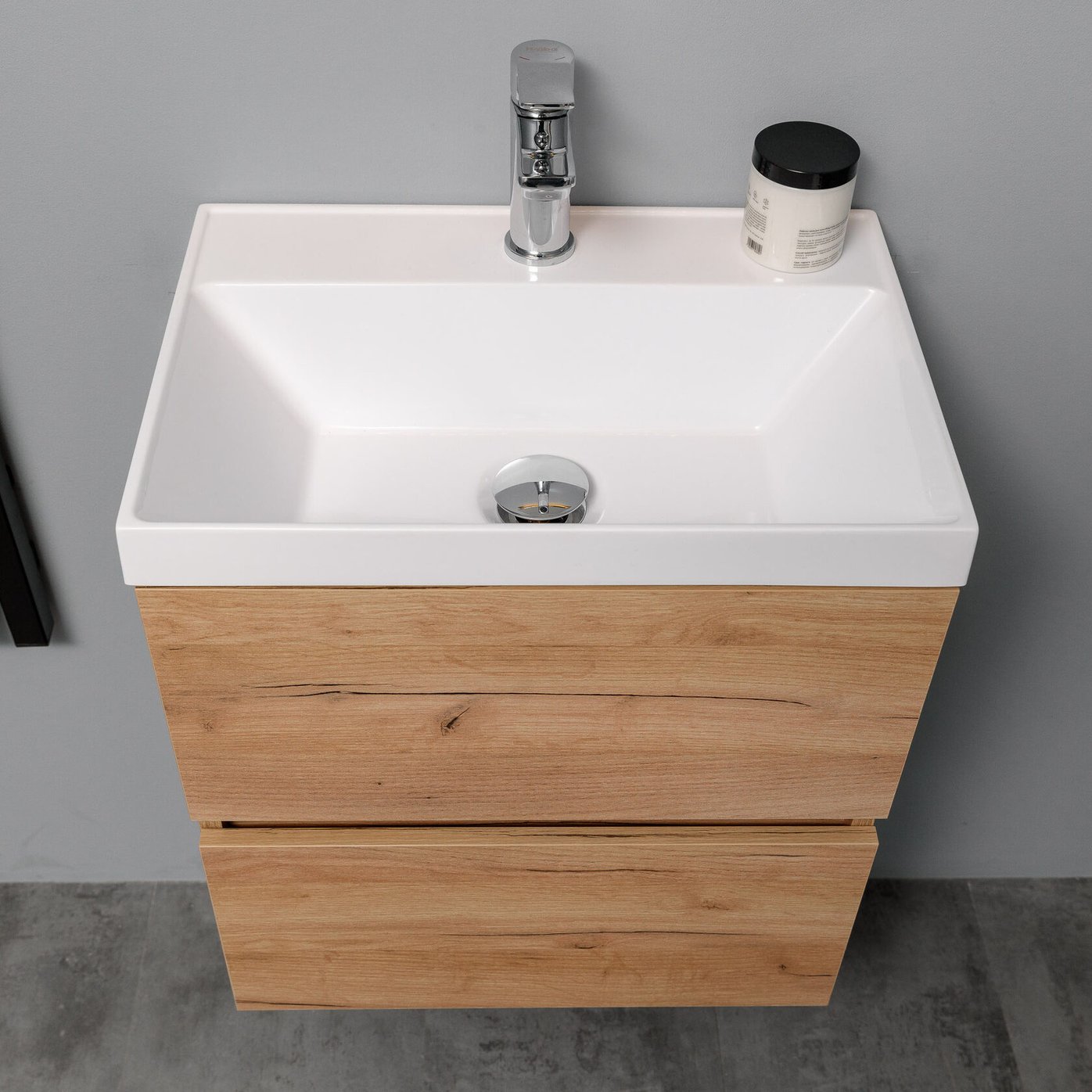 БРУНО 50 комплект мебели, подвесной с ящиками (под Слим 50/Альтаис 35) цвет Дуб крафт Br-S-T50K/PW