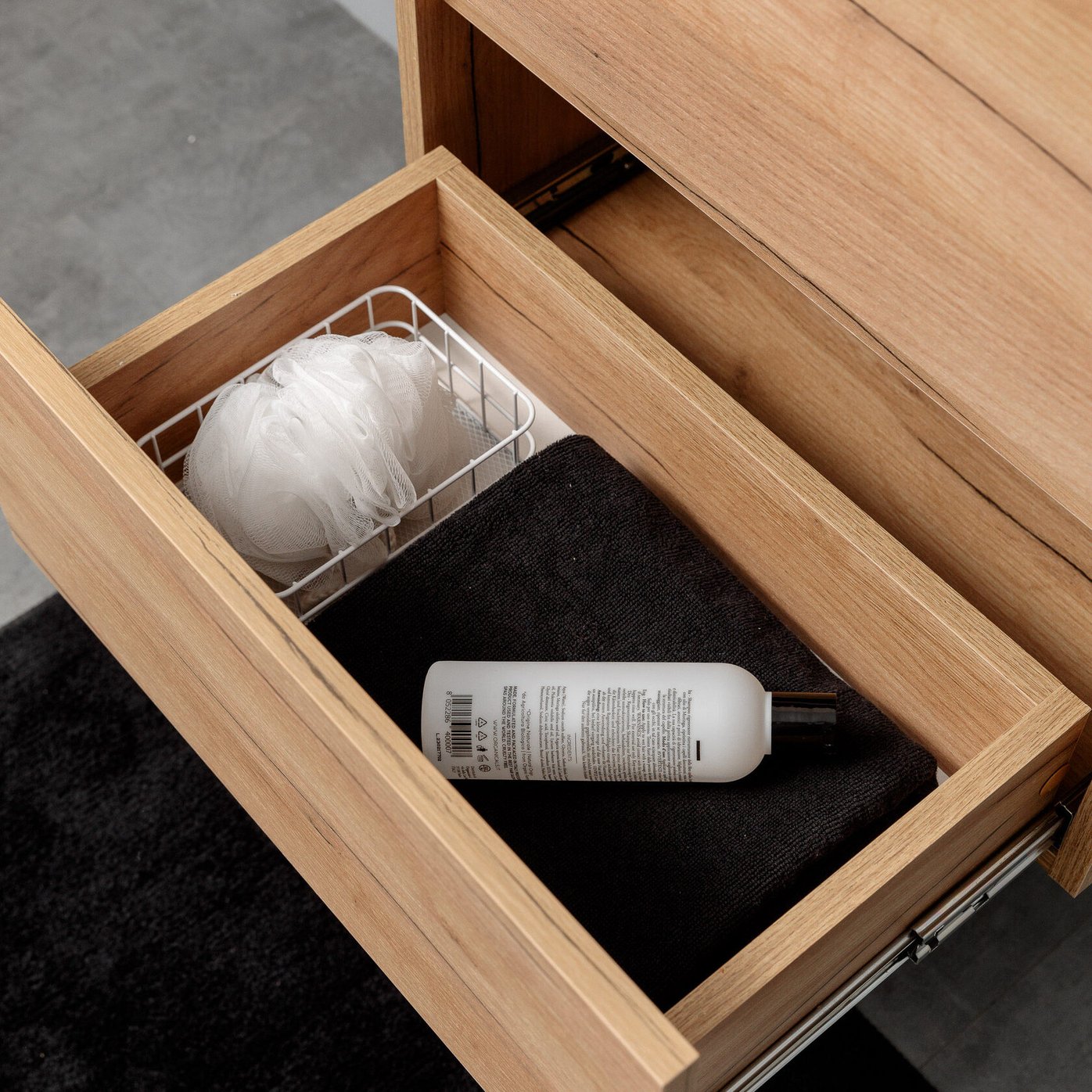 БРУНО 50 комплект мебели, подвесной с ящиками (под Слим 50/Альтаис 35) цвет Дуб крафт Br-S-T50K/PW