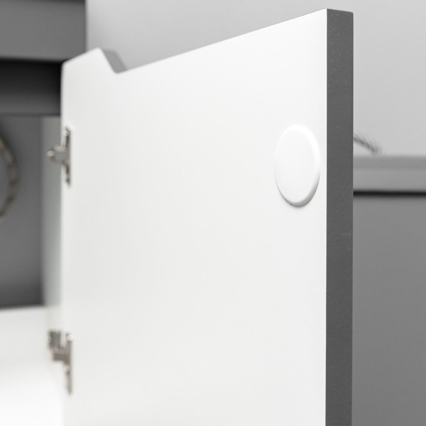 ФОРТУНА 50 Комплект мебели подвесной, дверь с вырезом (под Слим 50/Альтаис 35), цвет Графит FT-S-T50Gr