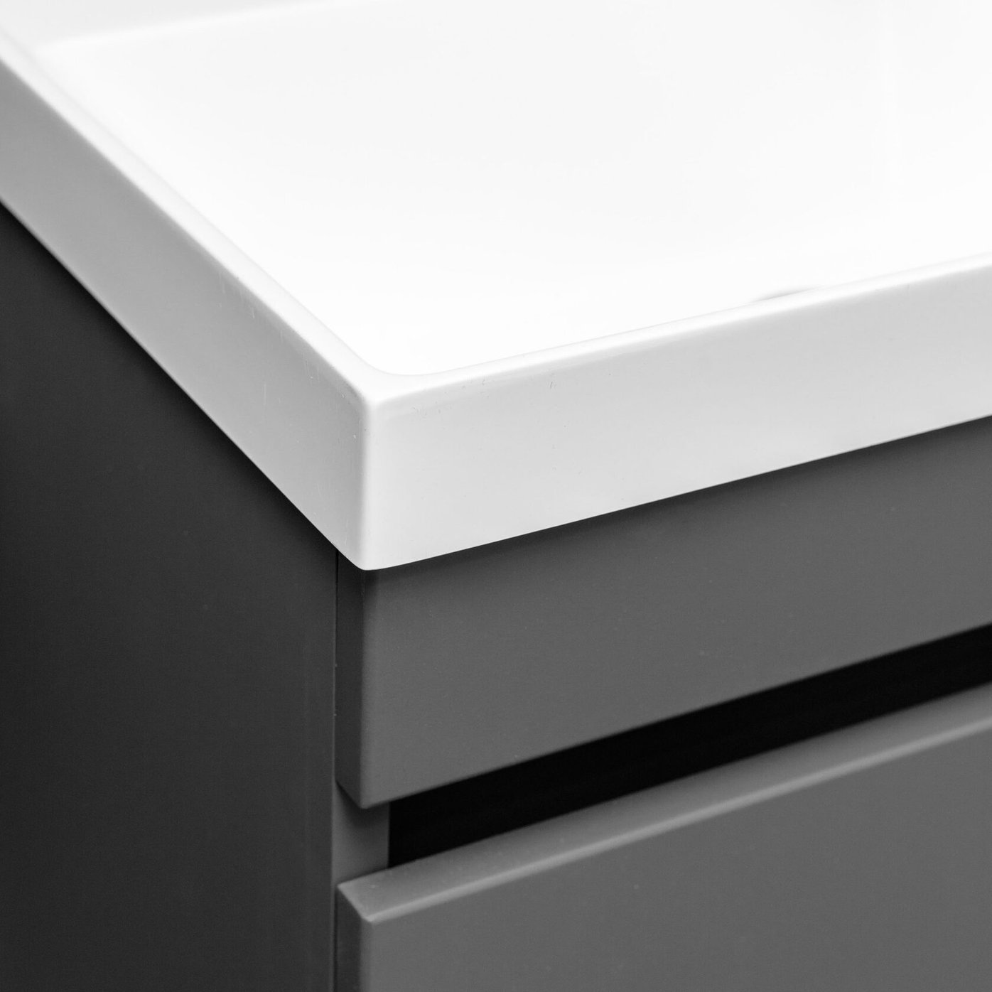 ФОРТУНА 50 Комплект мебели подвесной, дверь с вырезом (под Слим 50/Альтаис 35), цвет Графит FT-S-T50Gr