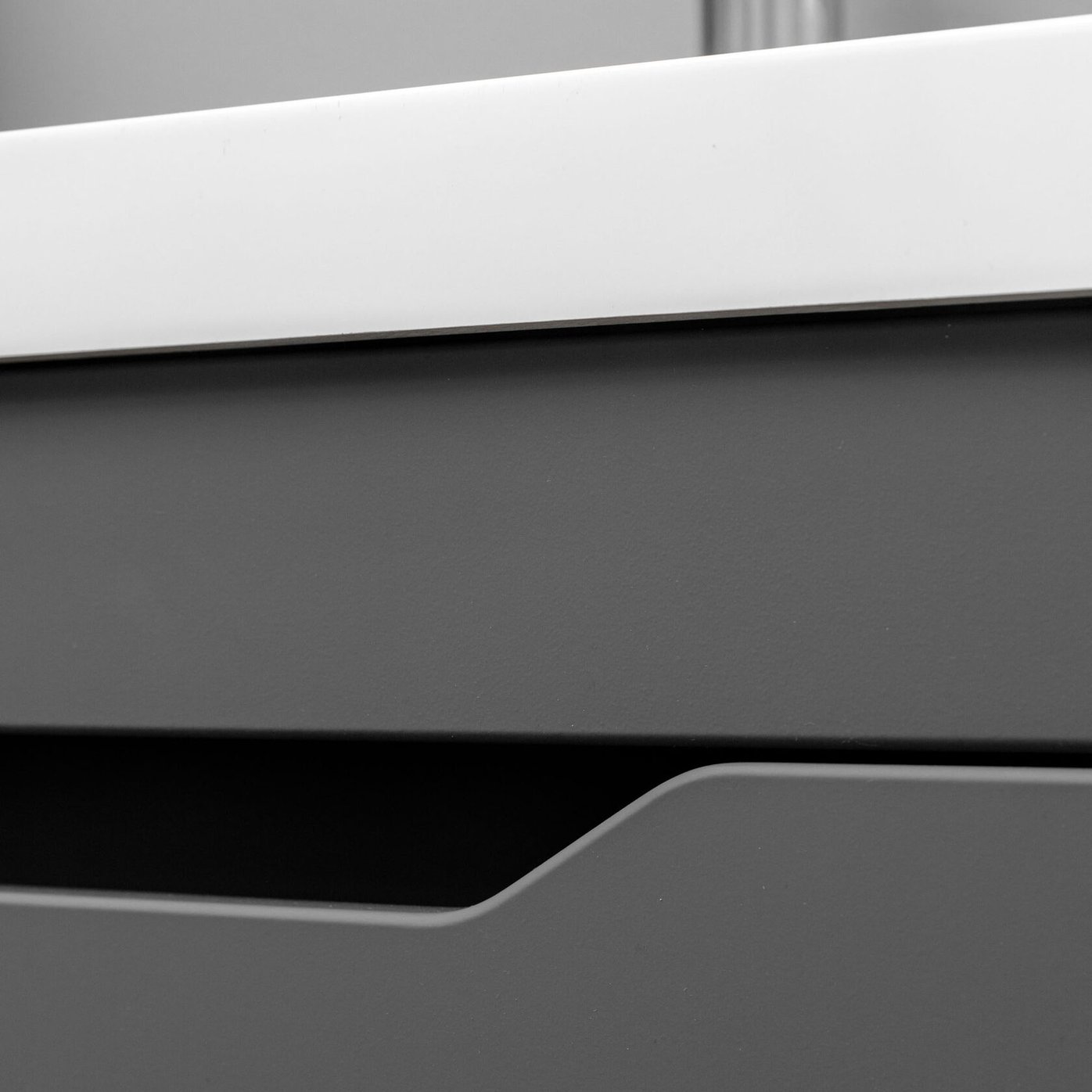 ФОРТУНА 50 Комплект мебели подвесной, дверь с вырезом (под Слим 50/Альтаис 35), цвет Графит FT-S-T50Gr