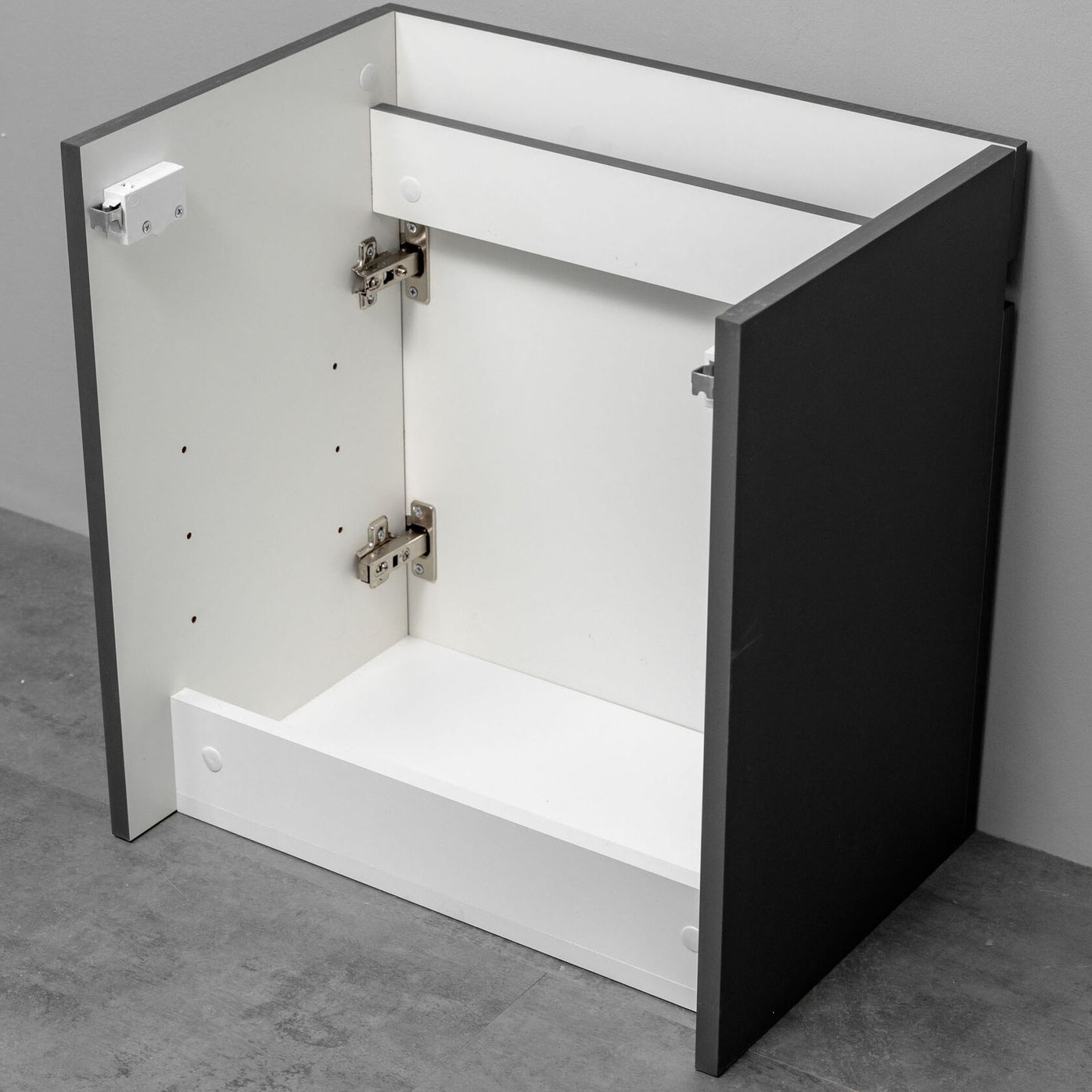 ФОРТУНА 50 Комплект мебели подвесной, дверь с вырезом (под Слим 50/Альтаис 35), цвет Графит FT-S-T50Gr