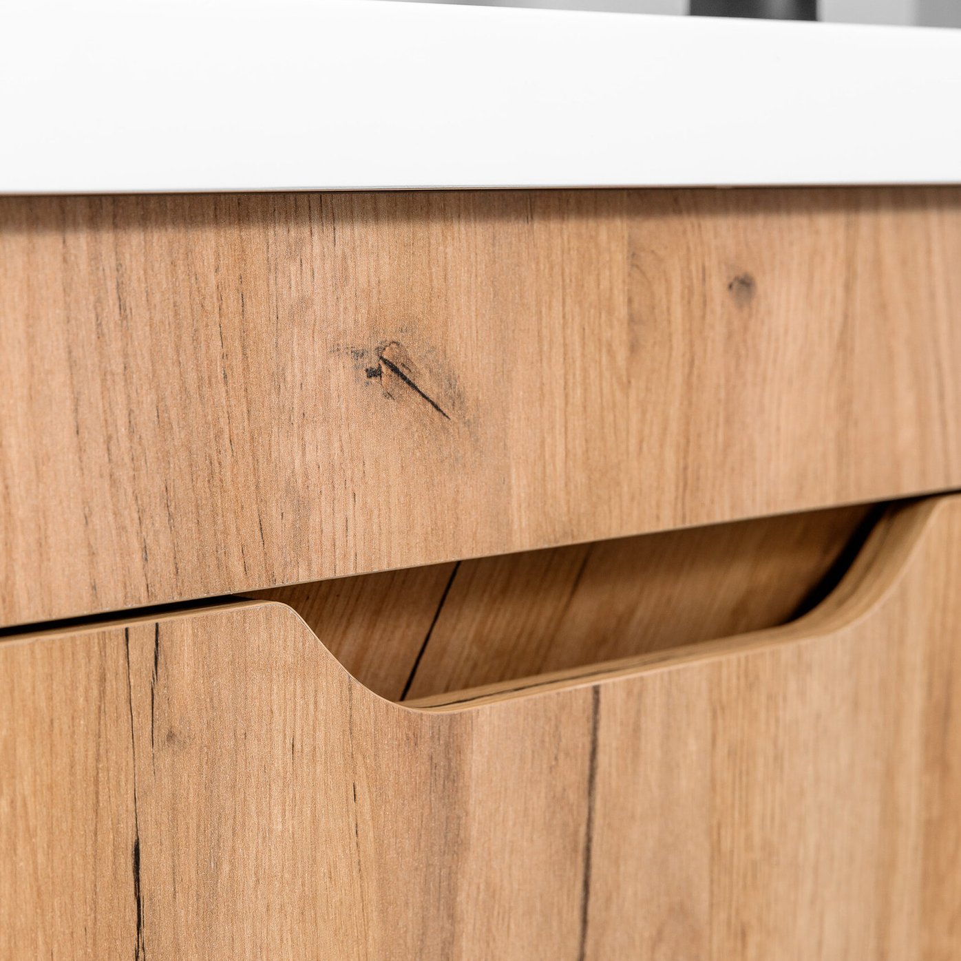 БРАВО 40 комплект мебели напольной с дверцей (тумба + раковина Квадро 40), цвет Дуб крафт золотой