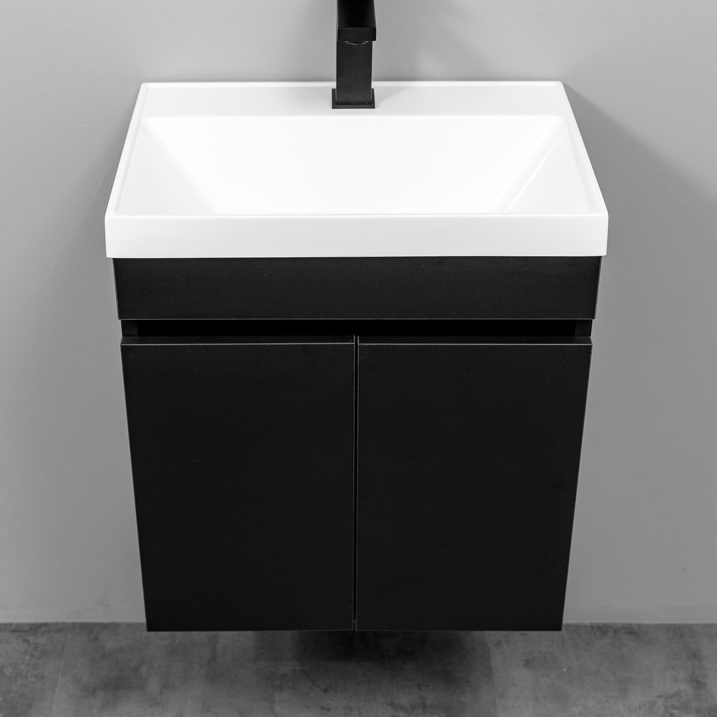 ИЗЕО 50 комплект мебели подвесной c дверцами (под Слим 50/Альтаис 35), Черный IZ-S-T50BSh