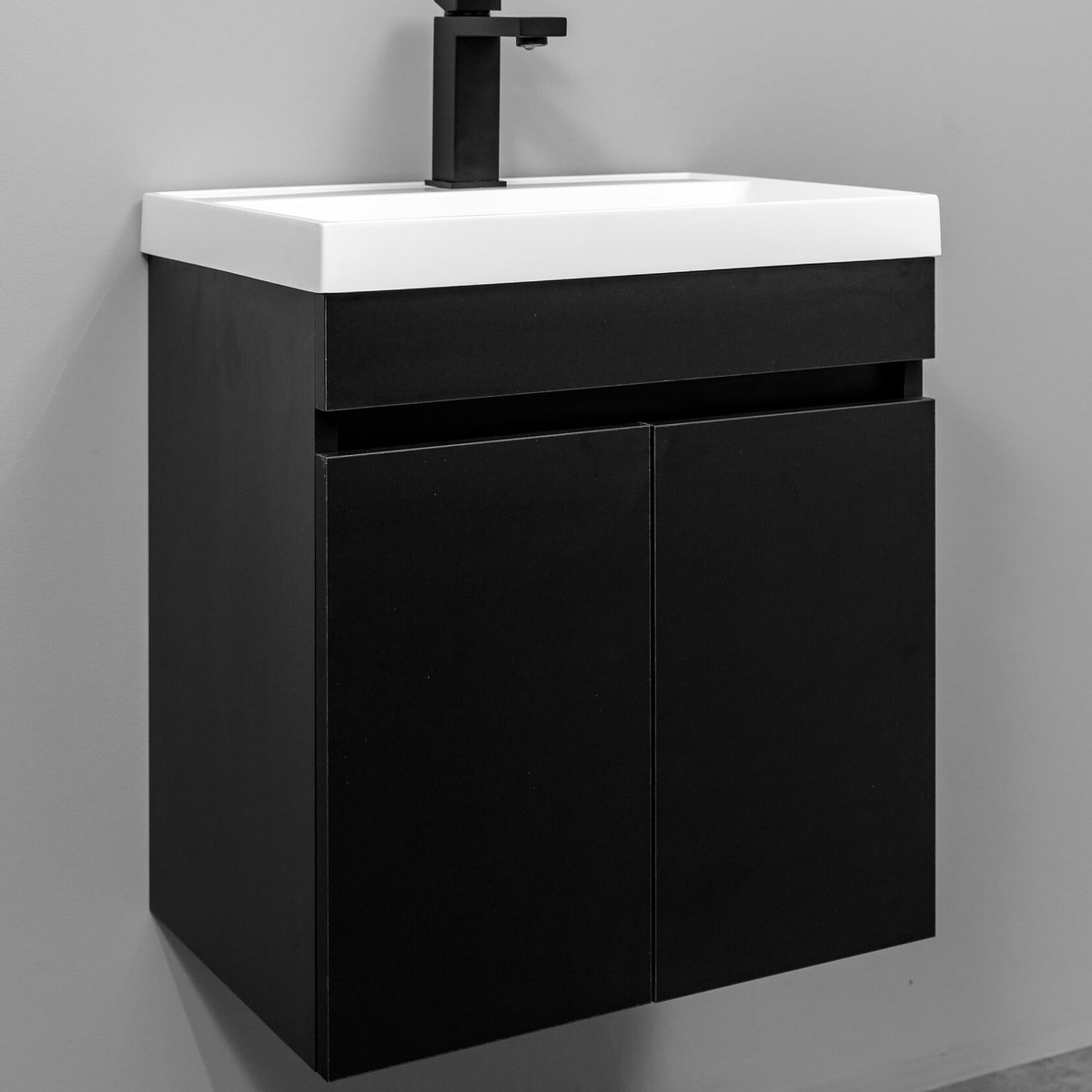 ИЗЕО 50 комплект мебели подвесной c дверцами (под Слим 50/Альтаис 35), Черный IZ-S-T50BSh