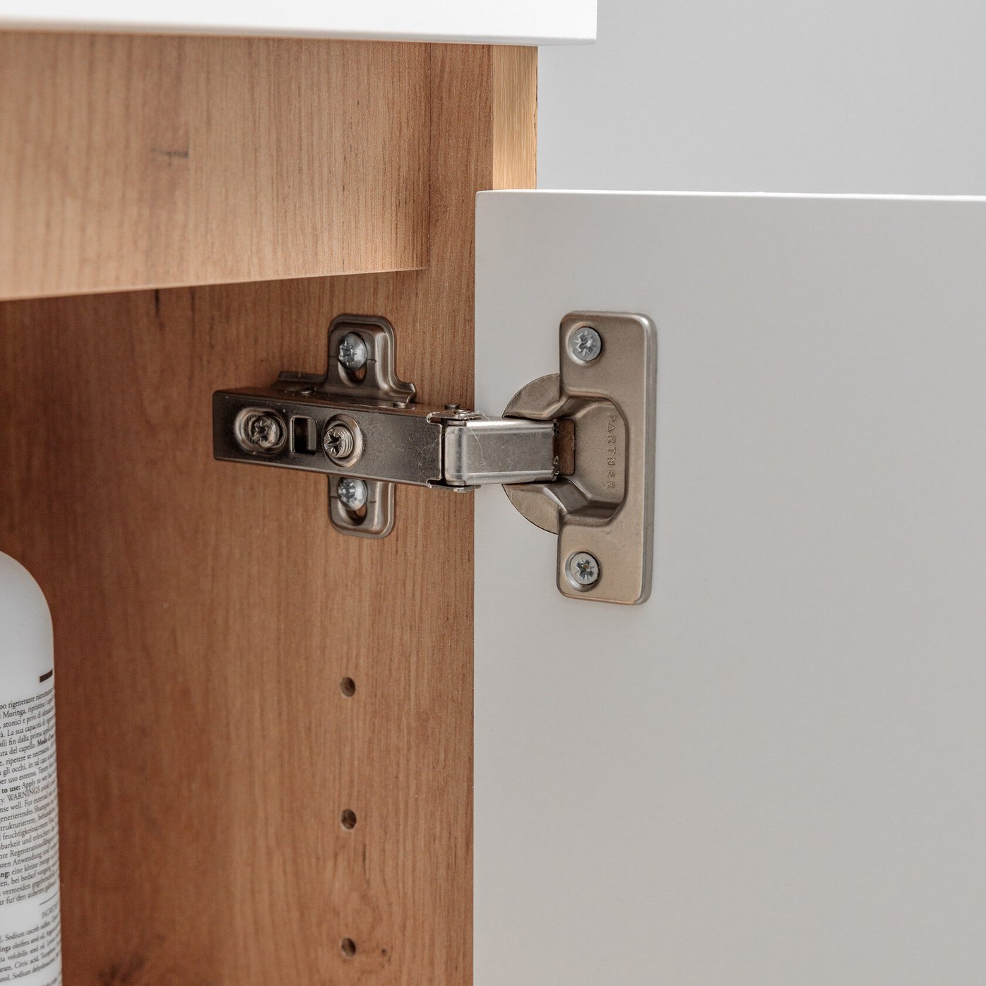 ТЕННО 50 Комплект мебели подвесной с раковиной Слим 50/Альтаис 35, Белый + Дуб крафт золотой