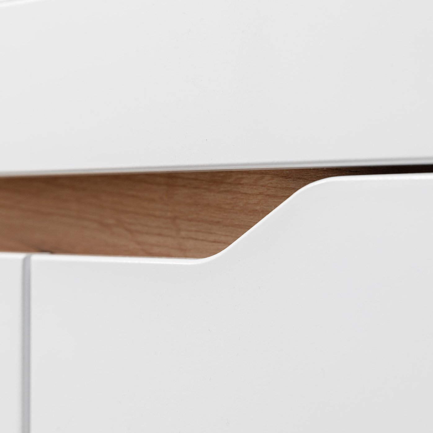 АРОНА 50 Комплект мебели напольный с вырезами на дверцах, фасад МДФ (под Слим 50/Альтаис 35), Белый+Дуб крафт золотой AR-T50-W/PW2