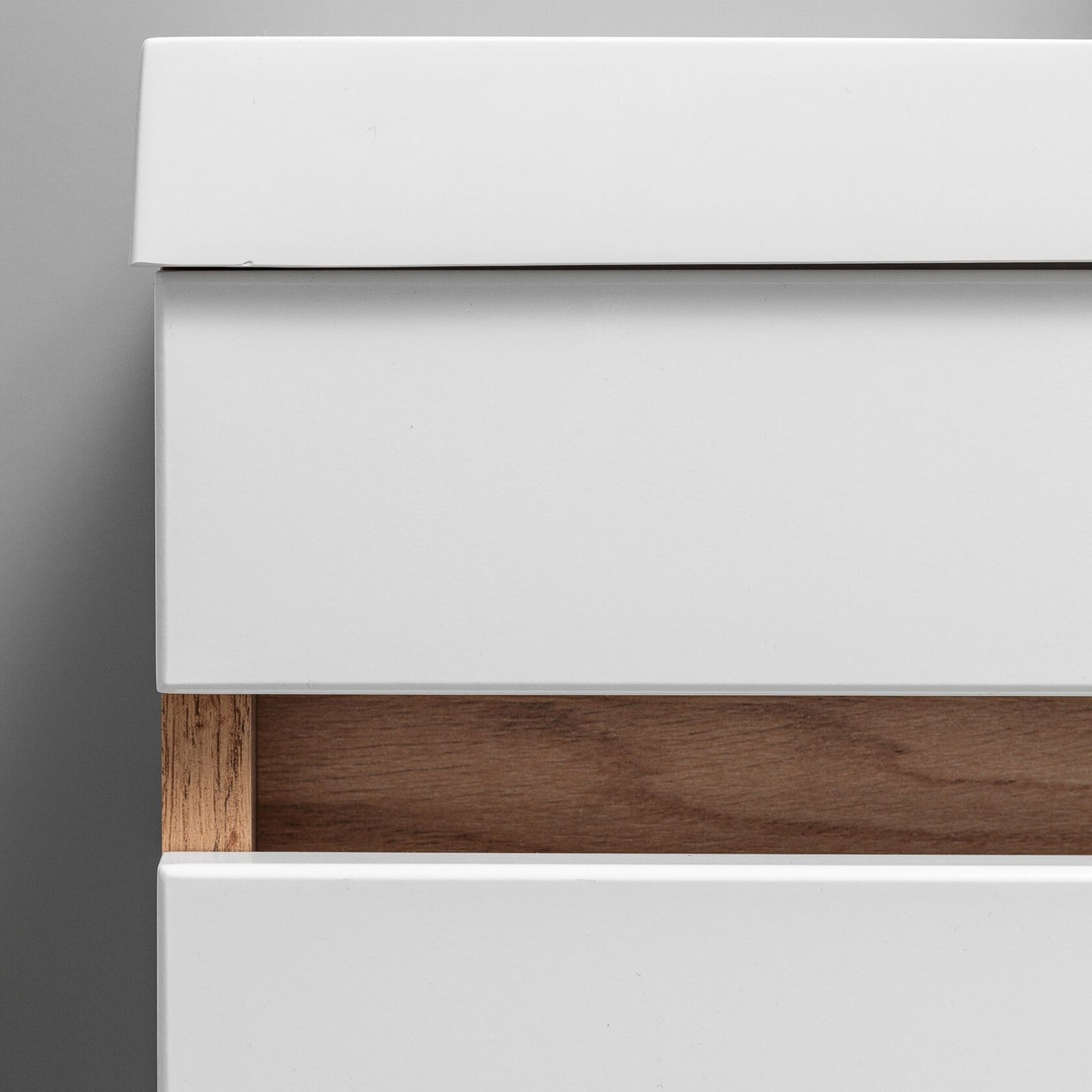 НЕМИ 60 комплект мебели подвесной c дверцами (тумба + умывальник Дакота 60), Белый + Дуб крафт NM-D-T60-W/KPW