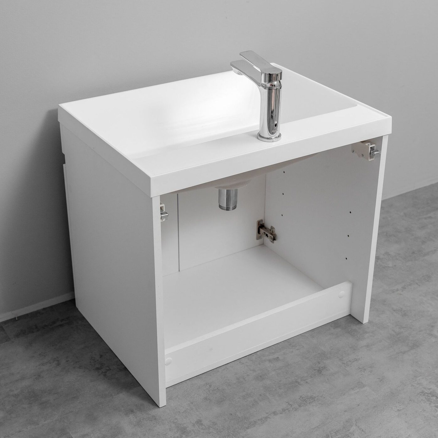 НЕМИ 60 комплект мебели подвесной c дверцами (тумба + умывальник Дакота 60), Белый