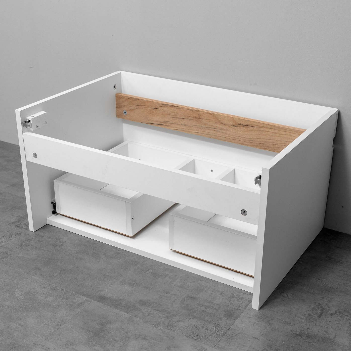 БИАНА 60 комплект, подвесной с 1 ящиком, фасад МДФ (под Астория), цвет Белый+Крафт BI-T60-W/PW