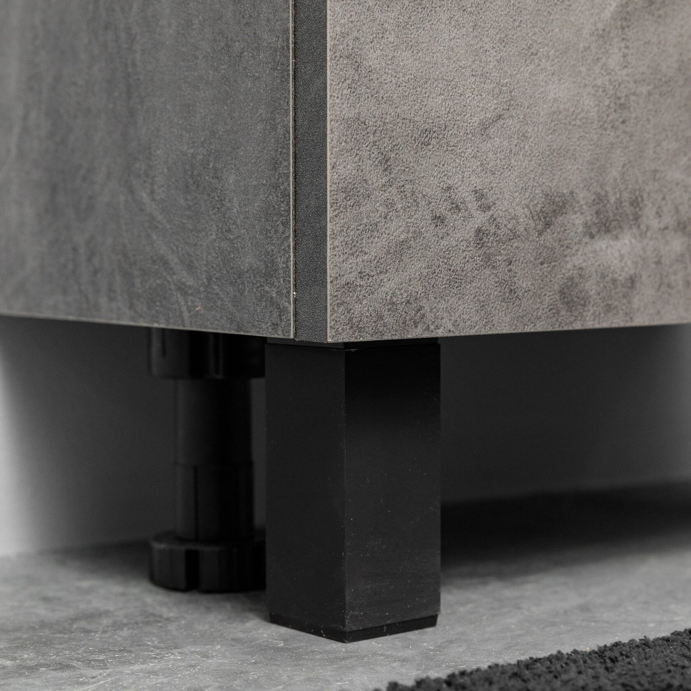 БРАВО 40 комплект мебели напольной с дверцей (тумба + раковина Квадро 40), цвет Камень темный BV-T40KT-V