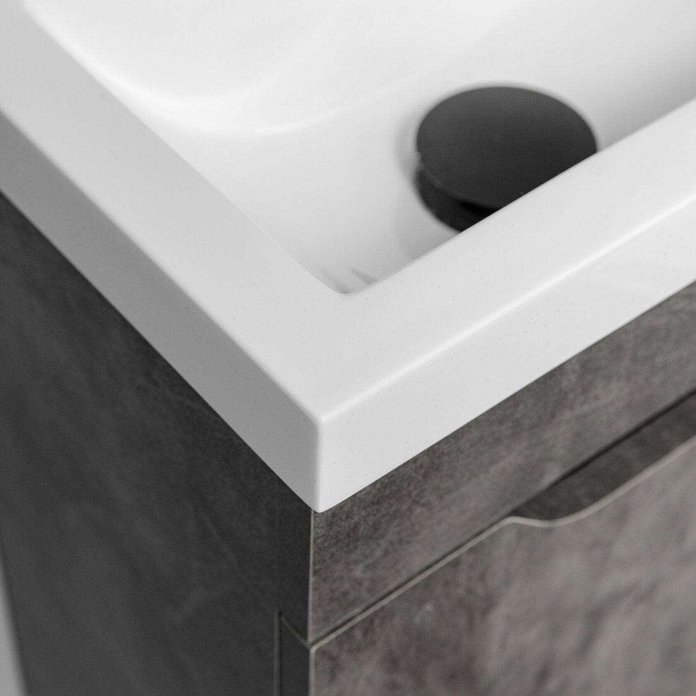 БРАВО 40 комплект мебели напольной с дверцей (тумба + раковина Квадро 40), цвет Камень темный BV-T40KT-V