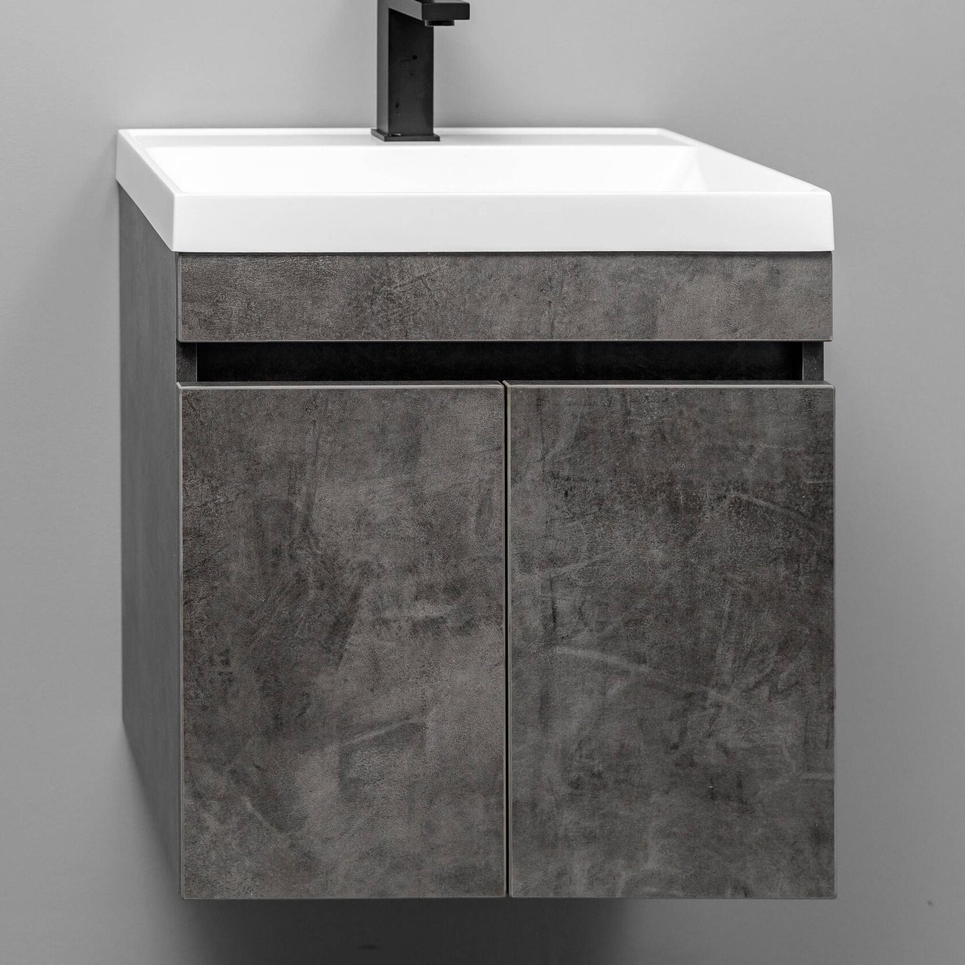 ИЗЕО 50 комплект мебели подвесной c дверцами (под Слим 50/Альтаис 35), цвет Камень темный IZ-S-T50KT