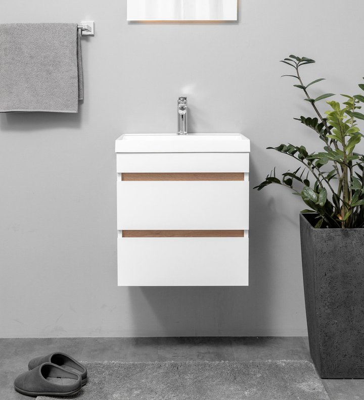 Vino 50 комплект, подвесная с ящиками (под Слим 50/Altais 35) цвет Белый + Крафт Vi-S-T50W/PWdr