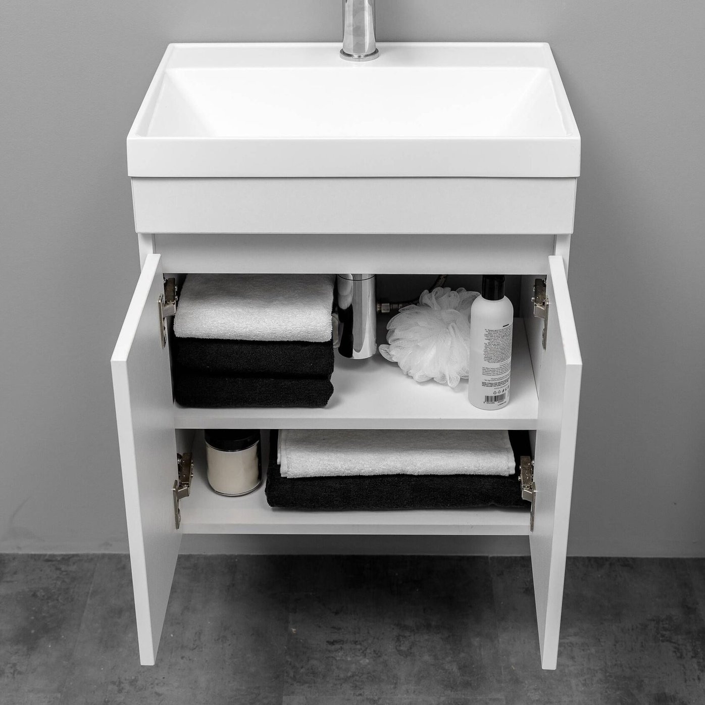 ИЗЕО 50 комплект мебели подвесной c дверцами (под Слим 50/Альтаис 35), цвет Белый IZ-S-T50W2