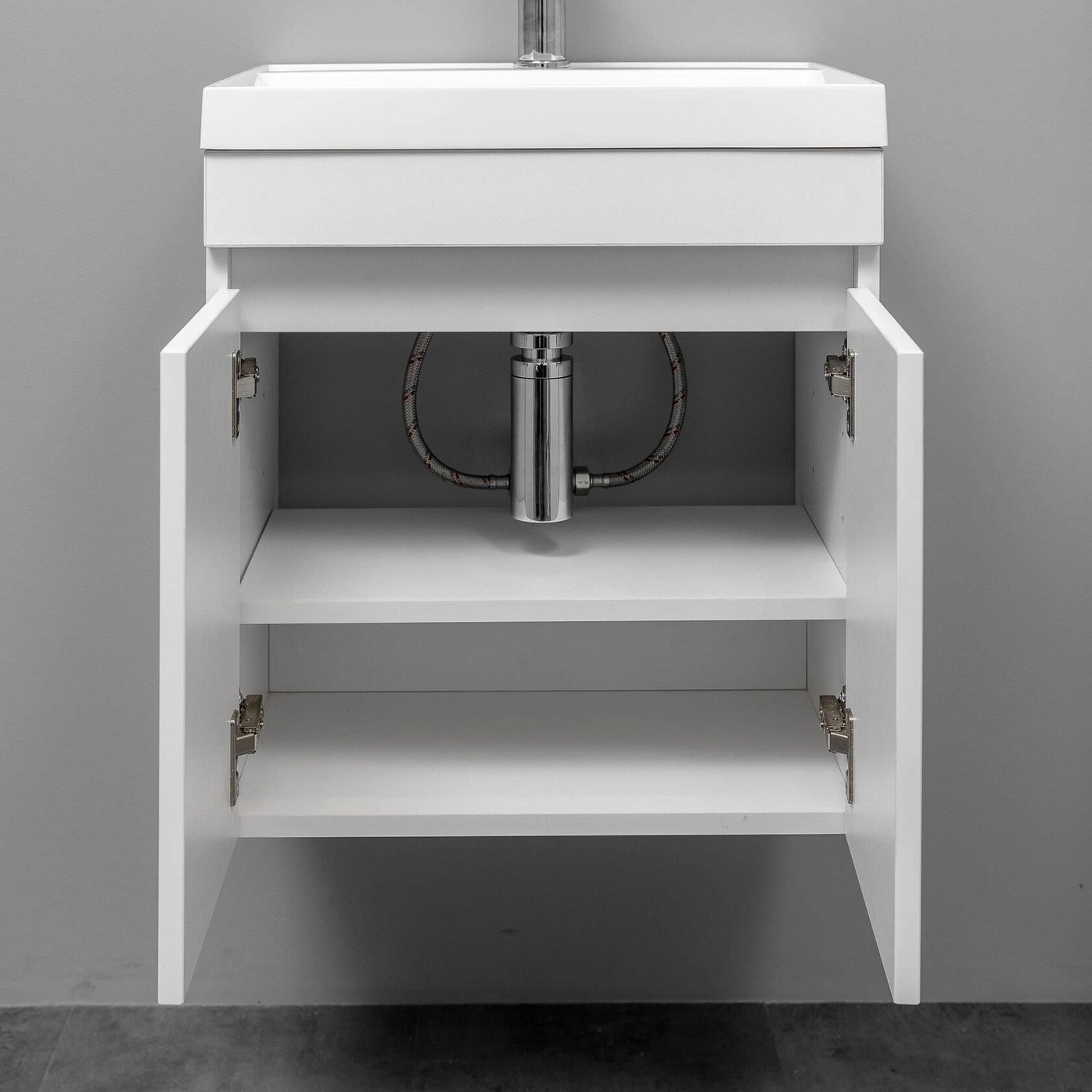 ИЗЕО 50 комплект мебели подвесной c дверцами (под Слим 50/Альтаис 35), цвет Белый IZ-S-T50W2