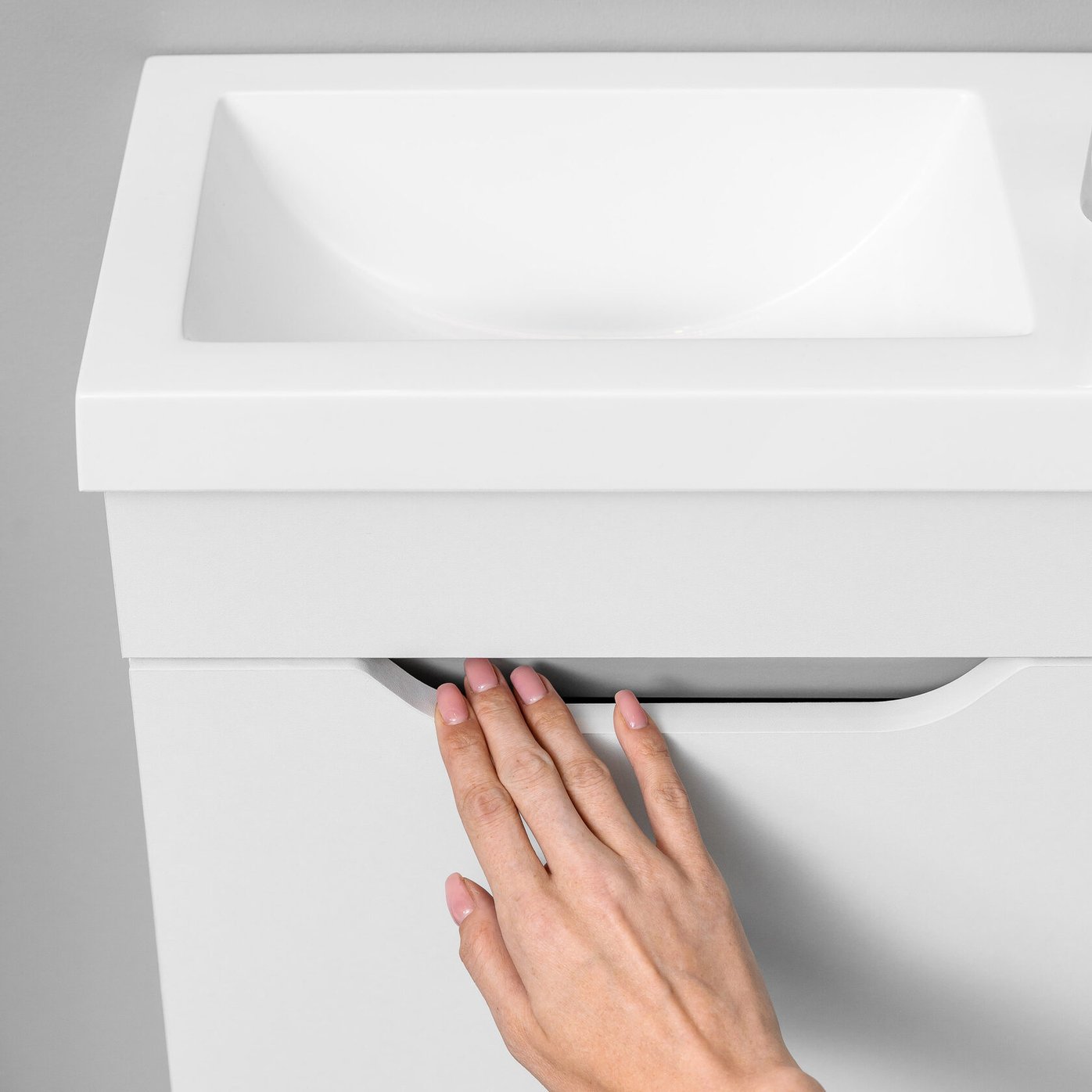 БРАВО 40 комплект мебели напольной с дверцей (тумба + раковина Квадро 40), цвет белый BV-T40W-V