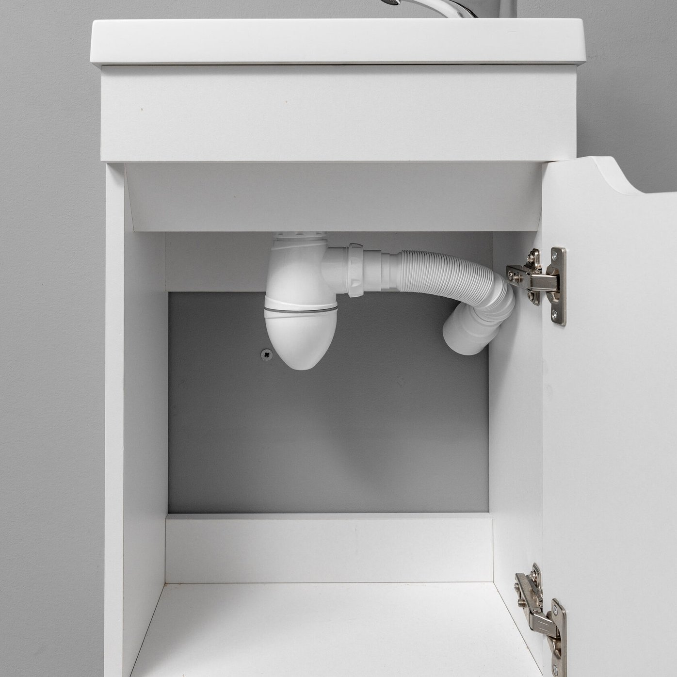 ИЗЕО 40 комплект мебели подвесной (тумба + раковина+смеситель+сифон), цвет белый IZ-T40W2-K/S/S