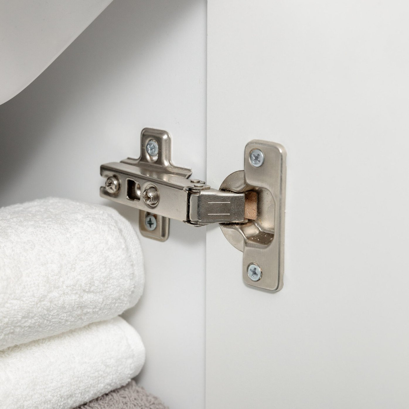 МИО 50 Комплект мебели подвесной с дверцами, фасад МДФ геометрия (под Слим 50/Альтаис 35), Белый MI-T50-W