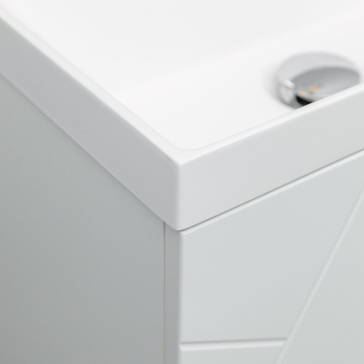 МИО 50 Комплект мебели подвесной с дверцами, фасад МДФ геометрия (под Слим 50/Альтаис 35), Белый MI-T50-W