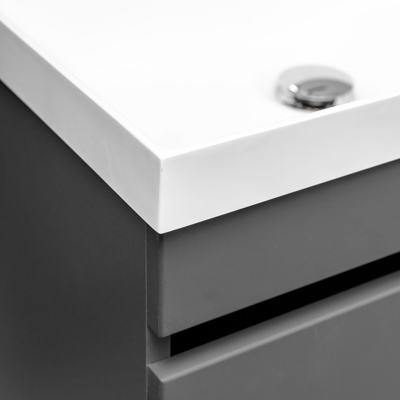 НЕМИ 60 комплект мебели подвесной c дверцами (тумба + умывальник Дакота 60) Графит NM-D-T60Gr