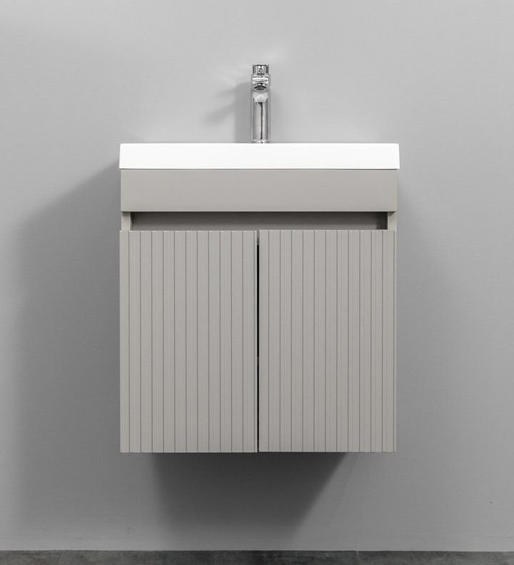 TENNO 50 Комплект мебели подвесной с раковиной Слим 50/Altais 35, серый матовый, TN-T50FrGr 