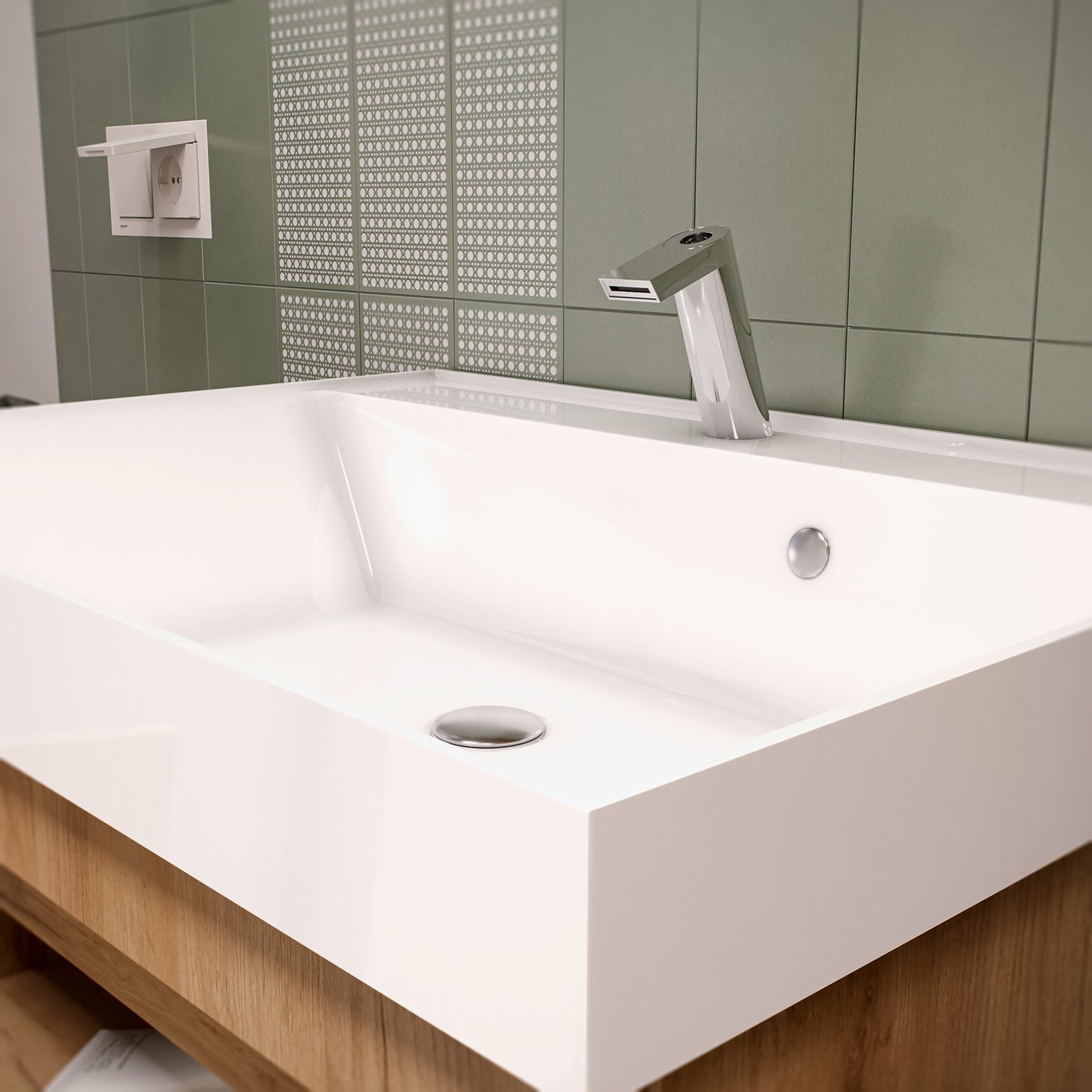 ИЗЕО 60 комплект мебели подвесной c дверцами (тумба + умывальник Дакота 60), Дуб Крафт золотой